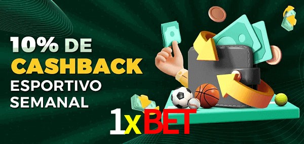 10% de bônus de cashback na 1xbet