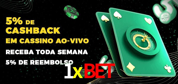 Promoções do cassino ao Vivo 1xbet